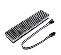 HALJIA Modulo 7219 a matrice di punti a luce rossa MCU display LED kit fai da te per microcontrollore 4 in 1 display con linea 5 pin compatibile con Arduino