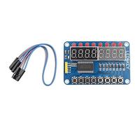 HALJIA Modulo Display LED Digitale TM1638 8-Bit LED Digitale Tubo 8 Chiavi Compatibile con AVR Arduino Braccio