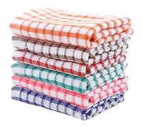 halkaount Questa confezione da sei strofinacci da cucina in puro cotone è altamente assorbente e non lascia pelucchi. Può essere utilizzata anche come strofinaccio o panno for la pulizia.