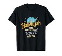 Hallelujah The Original Tweet Retro Faith Graphics Maglietta