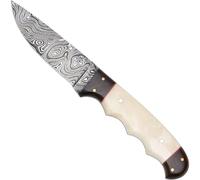 Haller 10IT4050346815659IT10 Dmt da mast - Coltello con Lama da mascata, Manico in Corno e Legno e Fodero in Pelle