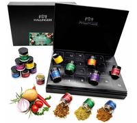 Hallingers Green Christmas - Calendario dell'Avvento di lusso, spezie di alta qualità, aroma intenso in bicchieri a vite, varietà selezionata a mano (set) - Idee regalo Natale e regali calendario
