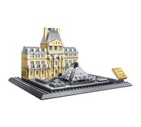 Hallisun Giocattolo a Blocchi da Costruzione, Kit di Modelli architettonici del Museo del Louvre, Serie di Souvenir parigini da Collezione per Adulti, Ragazzi e Bambini dagli 8 Anni in su, 785 Pezzi