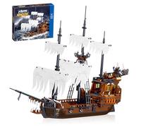 Hallisun Giocattolo a blocchi da costruzione, nave pirata formato regolare kit di modelli di mattoni, costruzione creativa di navi, regalo di Compleanno per adolescenti bambini 8+, 1182 pezzi