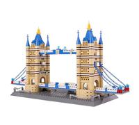 Hallisun Giocattolo dei blocchi da costruzione, Kit di modelli architettonici del ponte della torre di Londra, serie di souvenir da collezione per adolescenti, bambini 8+, 1052 Pezzi