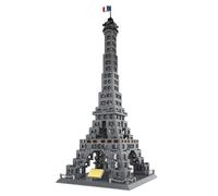 Hallisun Giocattolo dei blocchi da costruzione, Kit di modelli architettonici della Torre Eiffel, serie di souvenir di Parigi, souvenir da collezione per adulti, adolescenti, bambini 8+, 976 pezzi