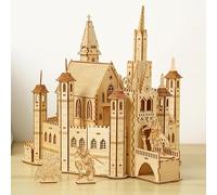 Hallisun Puzzle 3D in legno per adulti, Kit modello architettura castello in legno, Giocattolo meccanico da assemblare, Regalo di compleanno, Decorazione per la casa, 234 pezzi