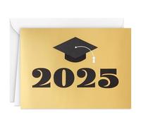 Hallmark 2025 Bulk Graduation Thank You Cards, Black and Gold (40 Count with Envelopes) for Grad Announcements, Invitations, Thanks