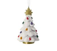 Hallmark Albero di Natale vintage bianco con luci ornamento di Natale