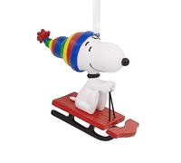 Hallmark Arachidi da collezione Snoopy sulla slitta, decorazione Snoopy, ornamento natalizio da appendere, regali per Natale, fumetti di arachidi
