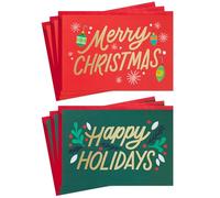 Hallmark Assortimento di biglietti d'auguri moderni (6 biglietti con buste) Happy Holidays, Merry Christmas