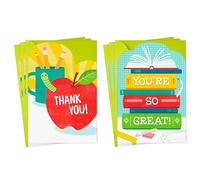 Hallmark Assortimento di biglietti di apprezzamento per insegnanti (6 biglietti con buste) per asilo, scuola elementare, insegnanti prescolari