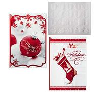 Hallmark Assortimento di biglietti natalizi, ornamenti e calze (40 biglietti con buste e sigilli dorati)