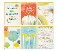 Hallmark Assortimento di biglietti spirituali di compleanno (36 biglietti con buste, 6 disegni)