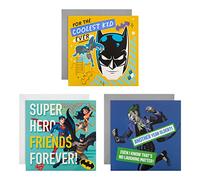 Hallmark Batman, set di biglietti di compleanno, 3 biglietti in 3 vivaci disegni