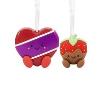 Hallmark Better Together - Set di 2 decorazioni natalizie magnetiche per albero di Natale, fragole e cioccolato