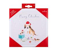 Hallmark Biglietti di Natale, design contemporaneo con cane festivo, confezione da 8, 25572282, confezione da 8 biglietti natalizi con simpatici cani