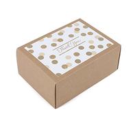 Hallmark Biglietti di ringraziamento, lamina d'oro e pois glitterati (40 biglietti di ringraziamento con buste per matrimoni, addio al nubilato, baby shower, laurea)
