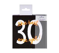 Hallmark Biglietti d'invito per 30° compleanno, confezione da 10 pezzi in 2 design eleganti, nero, bianco e arancione, (25566732)