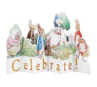 Hallmark Biglietto di auguri 3D e pop up, motivo: Peter Coniglio, Beatrix Potter, compleanno, nascita, Pasqua, bianco