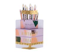 Hallmark Biglietto di auguri 3D e pop up, motivo: torta, rosa, viola, oro