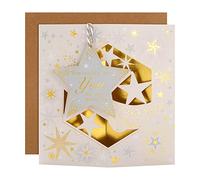 Hallmark Biglietto di auguri di compleanno, design 3D, con attacco a stella da appendere