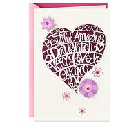 Hallmark - Biglietto di auguri di compleanno per figlia (cuore ritagliato)