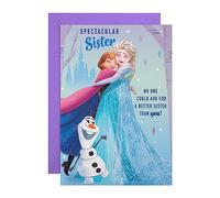 Hallmark Biglietto di auguri di compleanno per sorella, motivo: Disney Frozen, con attività