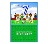 Hallmark Biglietto di auguri per 7 anni, motivo: calcio Lego