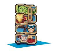 Hallmark Biglietto di auguri per 8° compleanno - fustellato Marvel Avengers Design