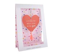 Hallmark Biglietto di auguri per anniversario, con cornice a forma di cuore