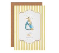 Hallmark Biglietto di auguri per neonato, Peter Rabbit, Beatrix Potter, ragazzo, ragazza, giallo