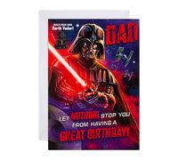 Hallmark Biglietto di compleanno per papà - Star Wars Darth Vader design con modello pop out and make