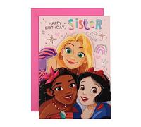 Hallmark Biglietto di compleanno per sorella, motivo: Principesse Disney con attività