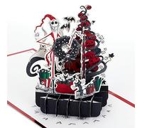 Hallmark Biglietto di Natale 3D e biglietto pop-up, The Nightmare Before Christmas, Jack Skellington, Zero, rosso, nero