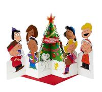 Hallmark Biglietto di Natale, 3D e pop up, Peanuts Comics, Charlie Brown, Snoopy, albero di Natale