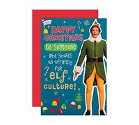 Hallmark Biglietto di Natale Fun Warner Bros 'Elf Culture' Elf Design