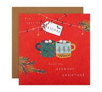 Hallmark Biglietto di Natale per amici, design contemporaneo con tazze di cioccolata calda, multicolore 25559784
