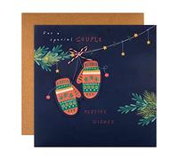 Hallmark Biglietto di Natale per coppia speciale - Design classico con guanti invernali