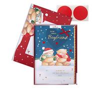 Hallmark Biglietto di Natale per fidanzato - Cute Forever Friends Winter Love design