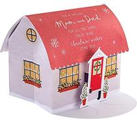 Hallmark Biglietto di Natale per mamma e papà, design classico pop-up 3D a forma di casa