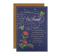 Hallmark Biglietto di Natale per marito, design classico con messaggio di cuore