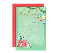 Hallmark Biglietto di Natale per nipote, design classico con messaggio sincero