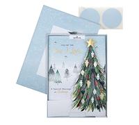 Hallmark Biglietto di Natale per One I Love - Classico paesaggio invernale con albero design