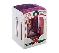 Hallmark Biglietto di Natale pop-up con lo schiaccianoci, musical, luminoso, biglietto di Natale 3D, carta Wonder, rosa, viola