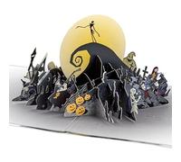 Hallmark Biglietto di Natale, The Nightmare Before Christmas, biglietto 3D e pop-up, con dettagli in lamina d'oro, nero, blu navy