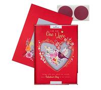 Hallmark Biglietto di San Valentino con scritta One I Love, biglietto di San Valentino, design classico con uccellino e cuore, in confezione regalo, rosso