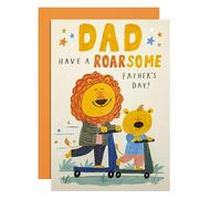 Hallmark Biglietto per la festa del papà con leone pop up e cucciolo, carino, giallo