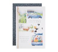 Hallmark Biglietto per la festa del papà con scritta Special Memories Storytime, blu, verde