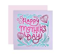 Hallmark Biglietto per la festa della mamma, design contemporaneo con testo laminato, biglietto per la festa della mamma, ricordo, per mamma, nonna, moglie, rosa, blu